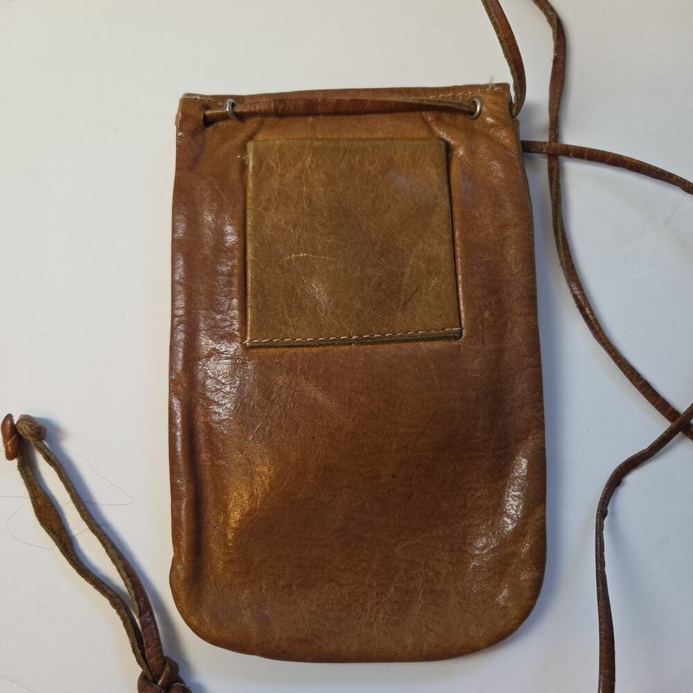 Vintage Bags By AG Leather Brown Leather Crossbody Belt Pouch - Picture 4 of 8